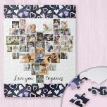 Liebe Sie zu den Stücken Herzfoto Collage Schweden<br><div class="desc">Erstellen Sie Ihre eigene herzenförmige FotoCollage mit 36 Ihrer Lieblingsfotos, Hochzeitsfotos, Fotos etc. Das Design ist mit niedlicher Beschriftung versehen, "Liebe in Stücke" in handgeschriebener Schrift. Die Collage besteht aus einer Vielzahl von Landschafts-, Porträt- und Rechteckformaten, um Ihnen viele Möglichkeiten zu geben, Ihr eigenes Foto zu platzieren. Perfekt für Freunde...</div>