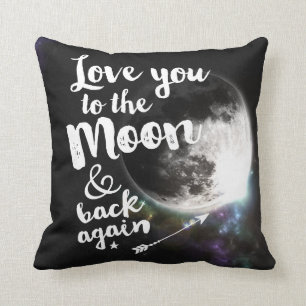 Liebe Sie zum Mond u. zur Rückseite wieder • Kissen