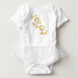 "Liebe Sie zum Mond-und Rückseiten-" Baby Strampler