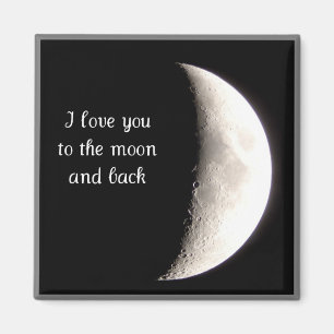 Liebe Sie zum Mond und zum hinteren Magneten Magnet