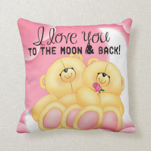 Liebe Sie zum Mond und zur Rückseite Kissen