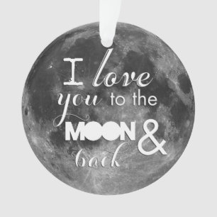 Liebe Sie zum Mond und zur Rückseite Ornament