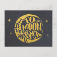 Liebe Sie zum Mond und zurück Niedliche Romantik