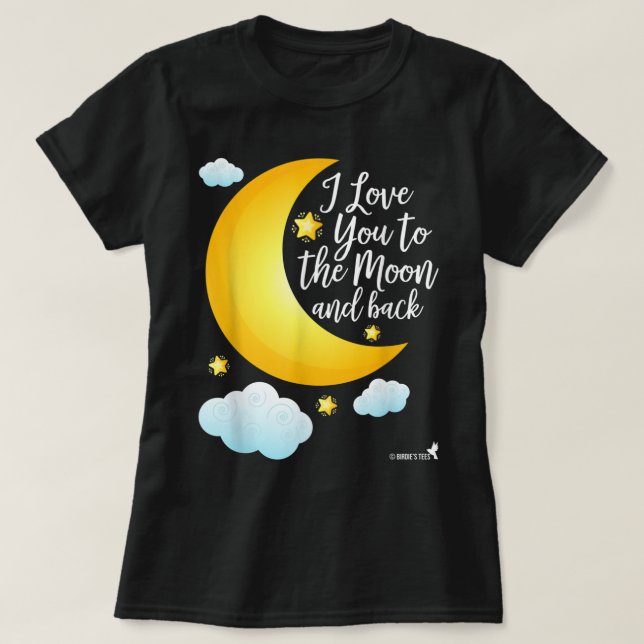 Liebe Sie zum Mond und zurück Teilen Sie Ihre Lieb T-Shirt (Design vorne)