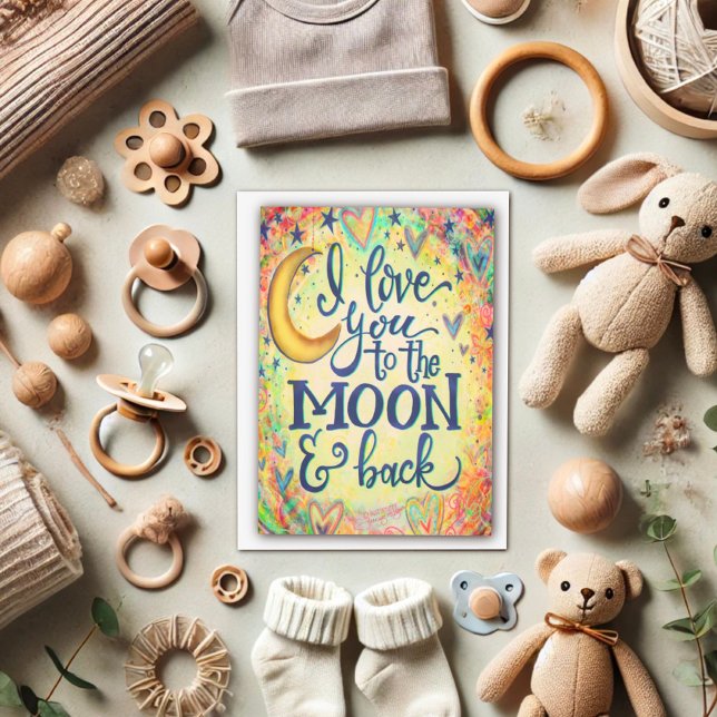 Liebe Sie zum Mond Valentine Kinder Inspirivity Karte (Von Creator hochgeladen)