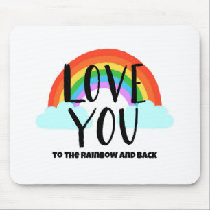 Liebe Sie zum Regenbogen und zurück Mousepad