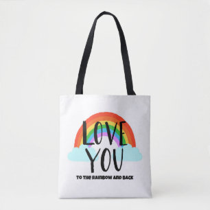 Liebe Sie zum Regenbogen und zurück Tasche