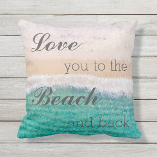 Liebe Sie zum Strand-u. Rückseiten-Kissen im Kissen Für Draußen