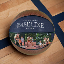 Liebe Sie zur Baseline und zurück - 3 Foto Blau Basketball