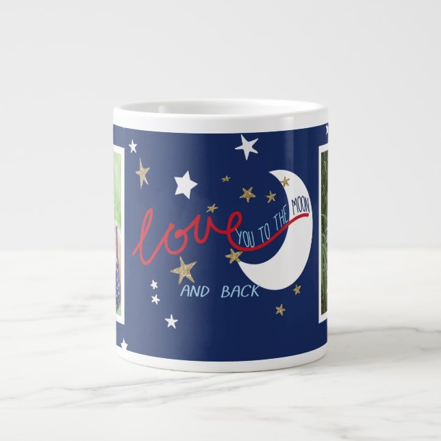 Liebe Sie zur Mond-Tasse Jumbo-Tasse (Vorderseite)