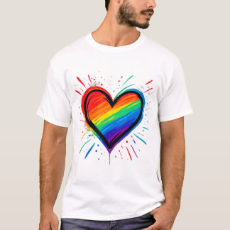 Liebe siegt Graffiti-Herz T-Shirt