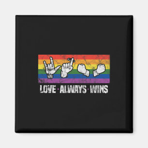 Liebe siegt immer Asl Gehörlosenbewusstsein Lgbt S Magnet