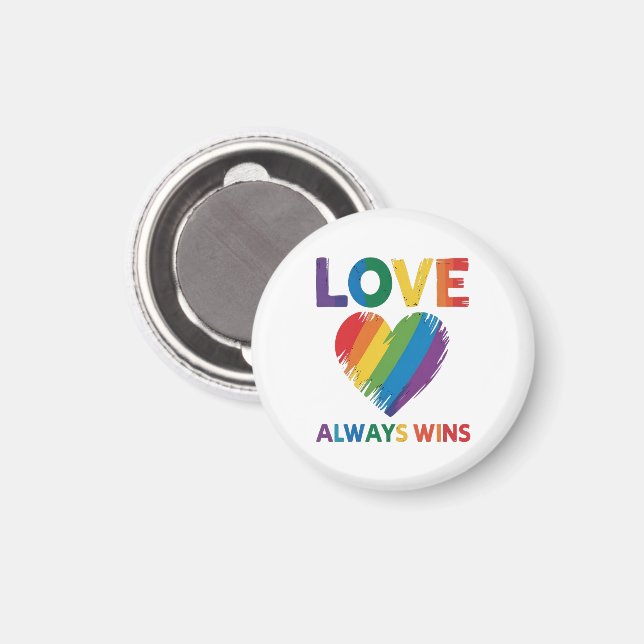 Liebe siegt immer LGBT Magnet (Vorderseite/Rückseite)