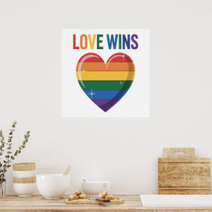 Liebe siegt LGBT Gay Pride Gleichheit Poster