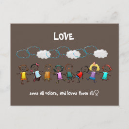 Liebe sieht alle Farben und Lieben sie alle - Dive Postkarte