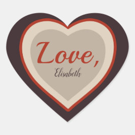 Liebe Signatur Valentine Elegant Retro CC0982 Herz-Aufkleber