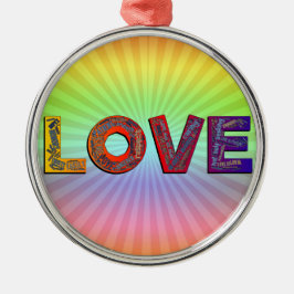 Liebe Silbernes Ornament