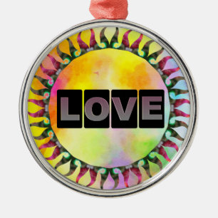 Liebe Silbernes Ornament