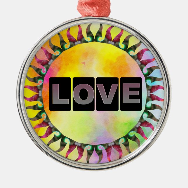 Liebe Silbernes Ornament (Vorne)