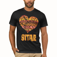 Liebe Sitar Orange Mandala Herz indische Musik