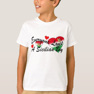 Liebe-sizilianischer Junge T-Shirt