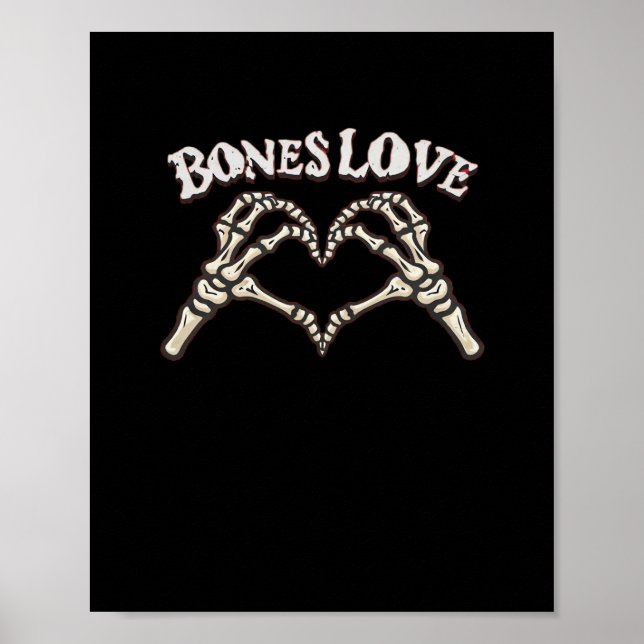 Liebe Skeleton Handklassik Poster (Vorne)