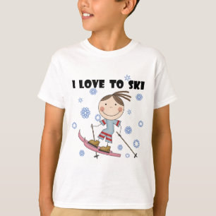 Liebe Ski zu fahren - Mädchen-T-Shirts und T-Shirt