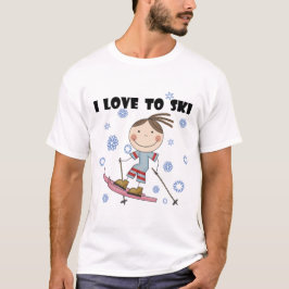 Liebe Ski zu fahren - Mädchen-T-Shirts und T-Shirt