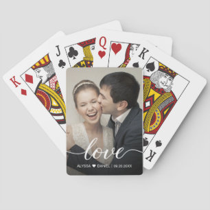 Liebe-Skript Benutzerdefinierte Foto-Gastgeschenke Spielkarten