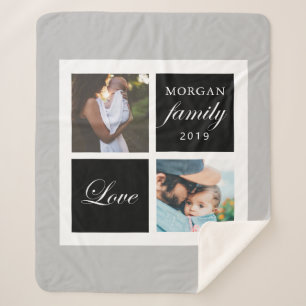Liebe-Skript Foto-Monogramm-Sherpa-Decke Sherpadecke