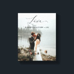 Liebe-Skript Handgeschriebenes, individuelles Hoch Leinwanddruck<br><div class="desc">Dieses Design gedruckt Liebe Skript Handgeschriebene maßgeschneiderte Wedding Foto Canvas Print,  die mit Ihrem Text angepasst werden können. Bitte klicken Sie auf den Button "Anpassen" und verwenden Sie unser Design-Tool,  um diese Vorlage zu ändern. Karo im Grafikdesign-Store für andere Produkte,  die diesem Design entsprechen!</div>