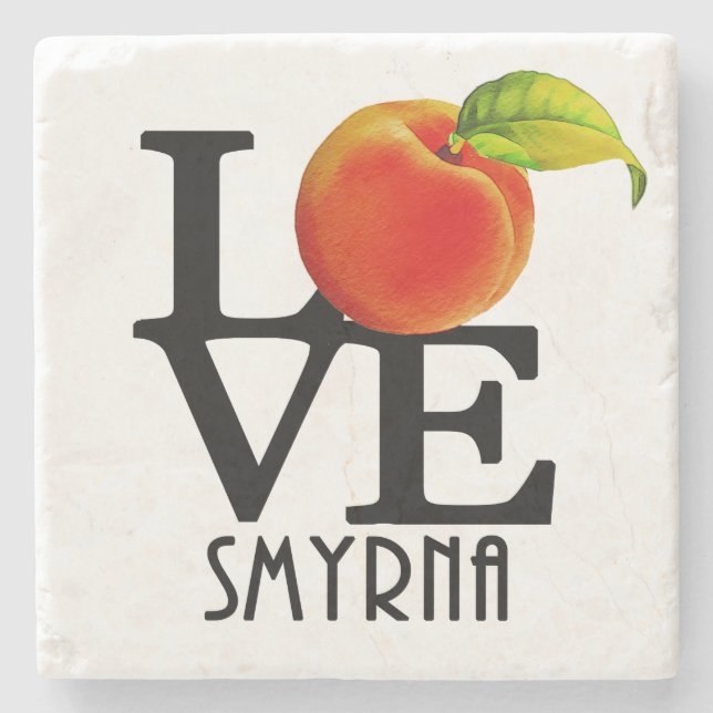 LIEBE Smyrna Georgia Steinuntersetzer (Vorderseite)