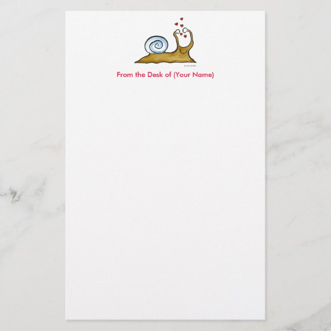 Liebe Snail Stationery Briefpapier (Vorderseite)