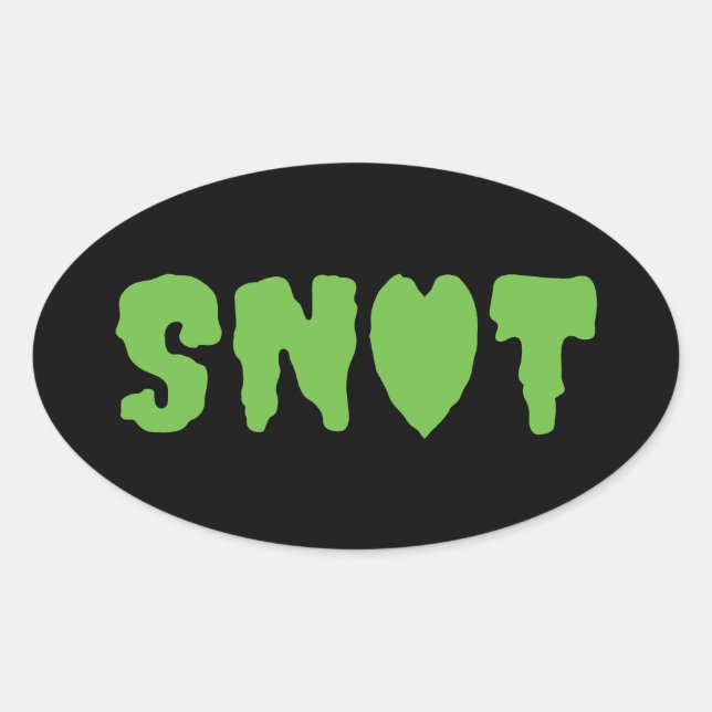 Liebe SNOT Ovaler Aufkleber (Vorderseite)