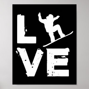 Liebe Snowboard Youth Freestyle Snowboarden Kids m Poster