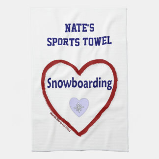 Liebe Snowboarden - Sporttuch (personalisieren) Küchentuch