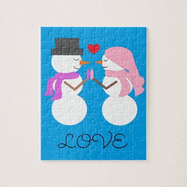 Liebe & Snowpeople: Blaugrüne Weihnachten (Vertikal)