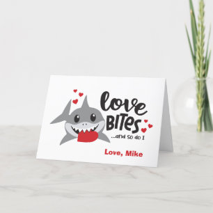 Liebe So Funny Shark Boy Valentine Feiertagskarte