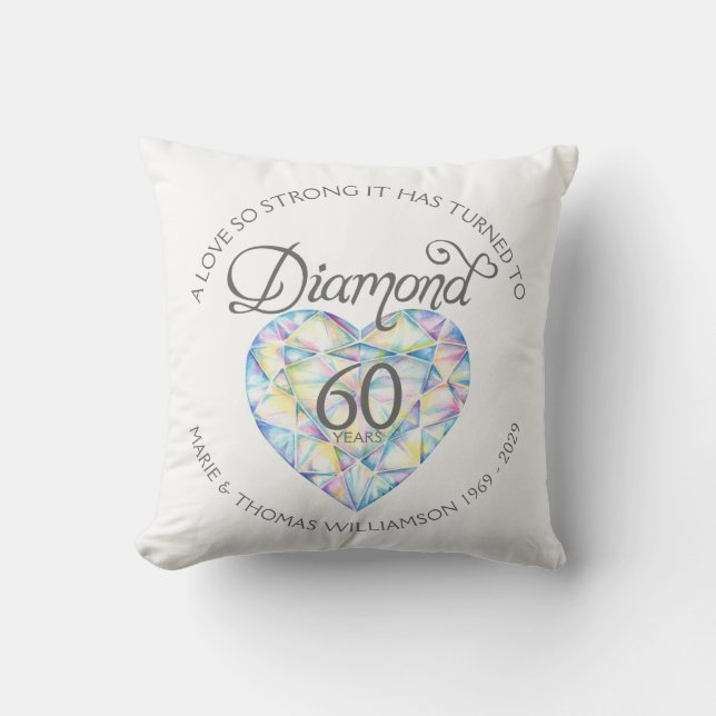 Liebe so stark 60. Diamantenjubiläum Kissen (Vorderseite)