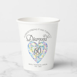 Liebe so stark 60. Diamantenjubiläum Pappbecher