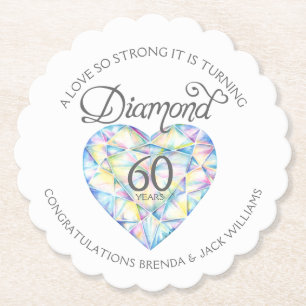 Liebe so starke Diamant Hochzeit Untersetzer