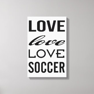 Liebe Soccer Gallery Wrapped Leinwanddruck