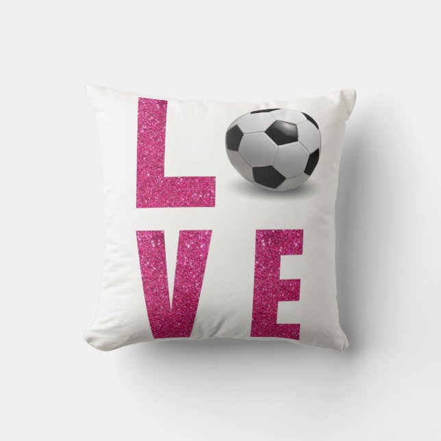 Liebe Soccer Kissen (Vorderseite)