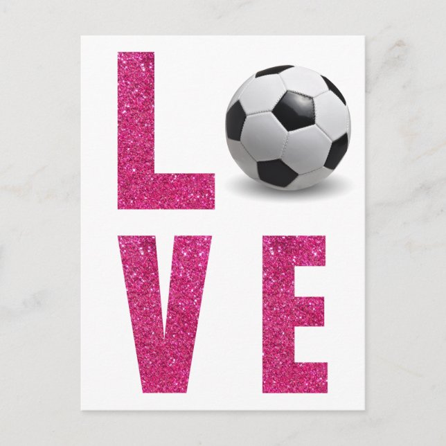Liebe Soccer Postkarte (Vorderseite)