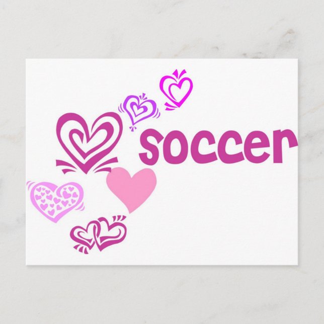 Liebe Soccer Postkarte (Vorderseite)