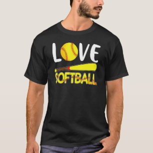 Liebe Softball Graphic for Teen Boys Girls T-Shirt