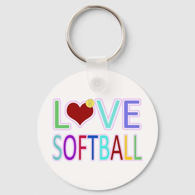 LIEBE-SOFTBALL SCHLÜSSELANHÄNGER (Vorderseite)