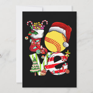 Liebe Softball Weihnachtsmannmütze Teen Girls Frau Einladung