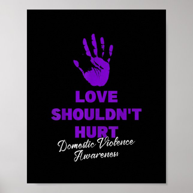 Liebe sollte keine Lila häusliche Gewalt tragen Poster (Vorne)
