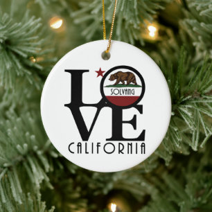 LIEBE Solvang Kalifornien Keramik Ornament